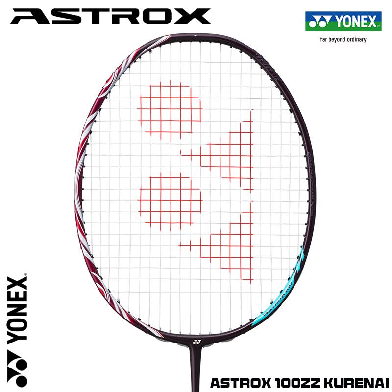 Vợt cầu lông Yonex ASTROX 100ZZ Kurenai PRO Carbon đầy đủ 4U, dây căng 26lbs, Grip, Badminton Racket Bag, và BG65 Strings Sport Titan cây hộp vot cau long