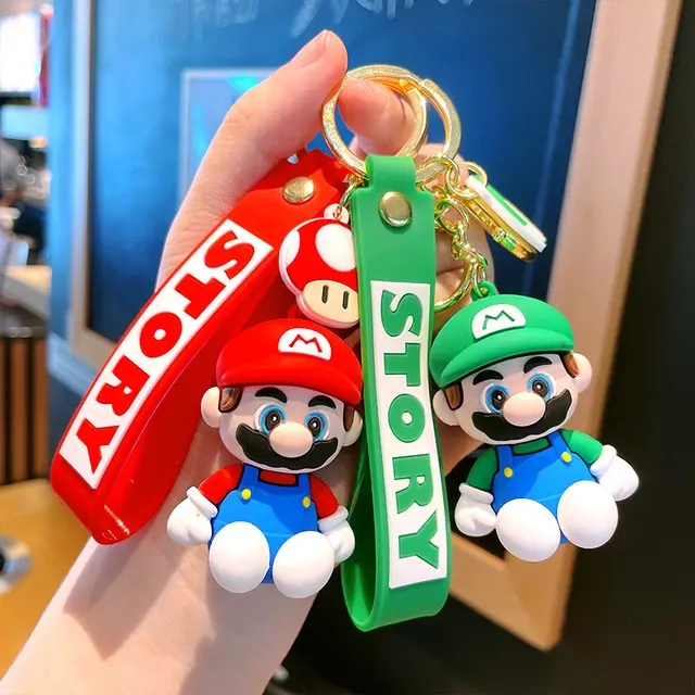 YK53 Gantungan Kunci SUPER MARIO Lucu Cute.Gantungan motor Gantungan tas Gantungan Mobi