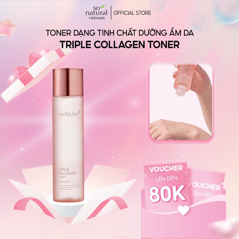 Toner Dạng Tinh Chất TRIPLE COLLAGEN 3.0 -140ml Medicube Skincare Làm Đẹp Da Dưỡng Ẩm Da