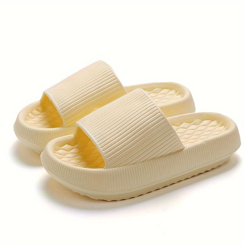 Product Introduction of Simple Solid Color Slide, Casual Open Toe Soft Sole Shoes, Comfortable Indoor Home Slippers 9