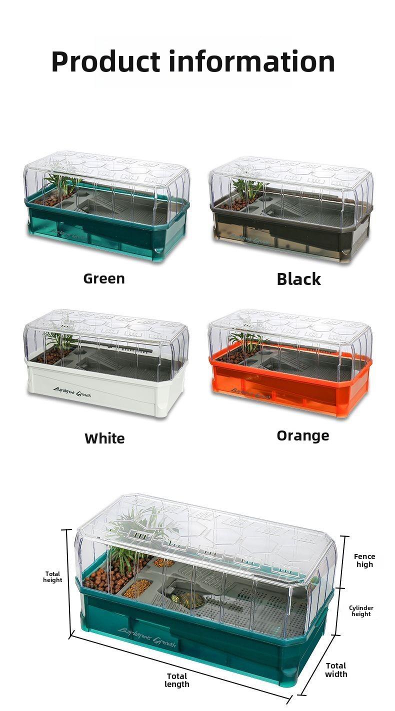 Product Introduction of Turtle Special Cylinder Extra Large Tortoise Feeding Household Water and Land Brazilian Turtle Cylinder Villa Landscape Change Water Ecological Feeding Box 12