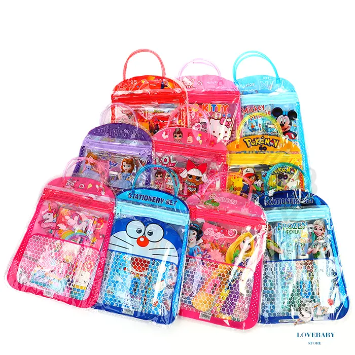 MM Set Alat Tulis Sekolah/ Stationery Set Tas / 7in1 Alat Tulis Set Tas / Paket Alat Tulis Pensil dan  Penghapus
