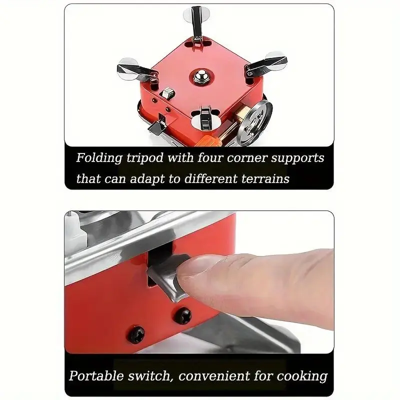 Portable Windproof Camping Stove, Foldable Design Stainless Steel Camping Stove, Outdoor Kitchenware for Campers & Outdoor Enthusiasts 5