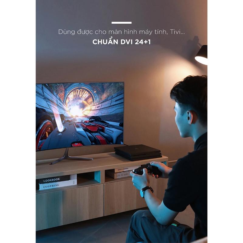 Dây HDMI To DVI, Cáp Chuyển Đổi DVI 24+1 To HDMI UGreen Cao Cấp Từ Laptop, Card màn hình, Android Set-top Box... ra màn hình Tivi Cao Su Cao Su Phụ Kiện 2