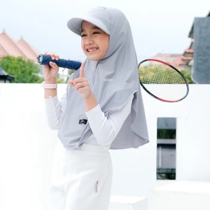 Hijab Sport Topi Anak | Kerudung Anak | Jilbab Topi | Hijab 3-6 Tahun premium