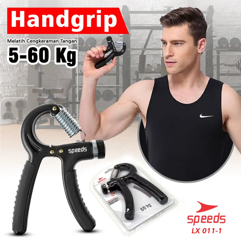 SPEEDS Handgrip Alat Latihan Cengkeraman Tangan Fitness Otot Lengan Portable Outdoor 011-1 0