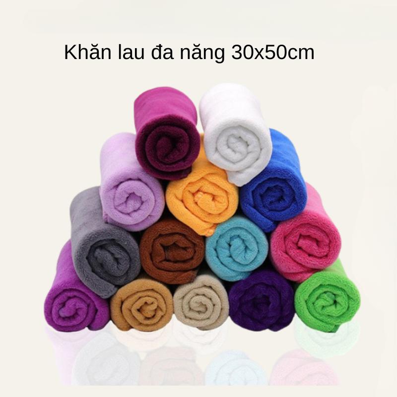 Khăn đa năng cao cấp dùng làm khăn nail, lau xe ô tô, lau chùi nhà bếp siêu thấm hút kích thước 30x50 8