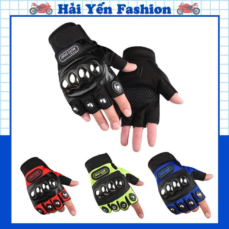 Găng Tay Moto Sport Gù Thép, Găng Tay Xe Máy Đi Phượt Bảo Vệ Tay Chắc Chắn