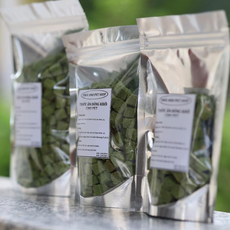 Viên cỏ mèo mix gà loại mềm, thức ăn viên cỏ lúa mạch khô cho mèo - giúp tiêu búi lông, khỏe răng 3