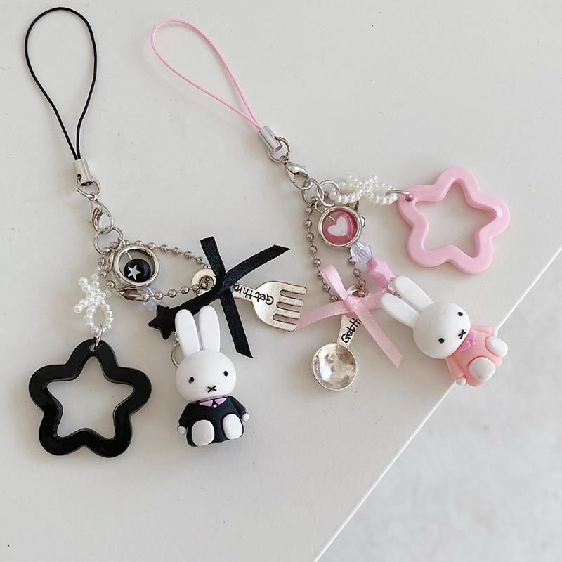 スマホアクセサリー rabbit_xxx Y2K Miffy Bunny Phone Lanyard Cartoon Rabbit Mobile Phone Chain