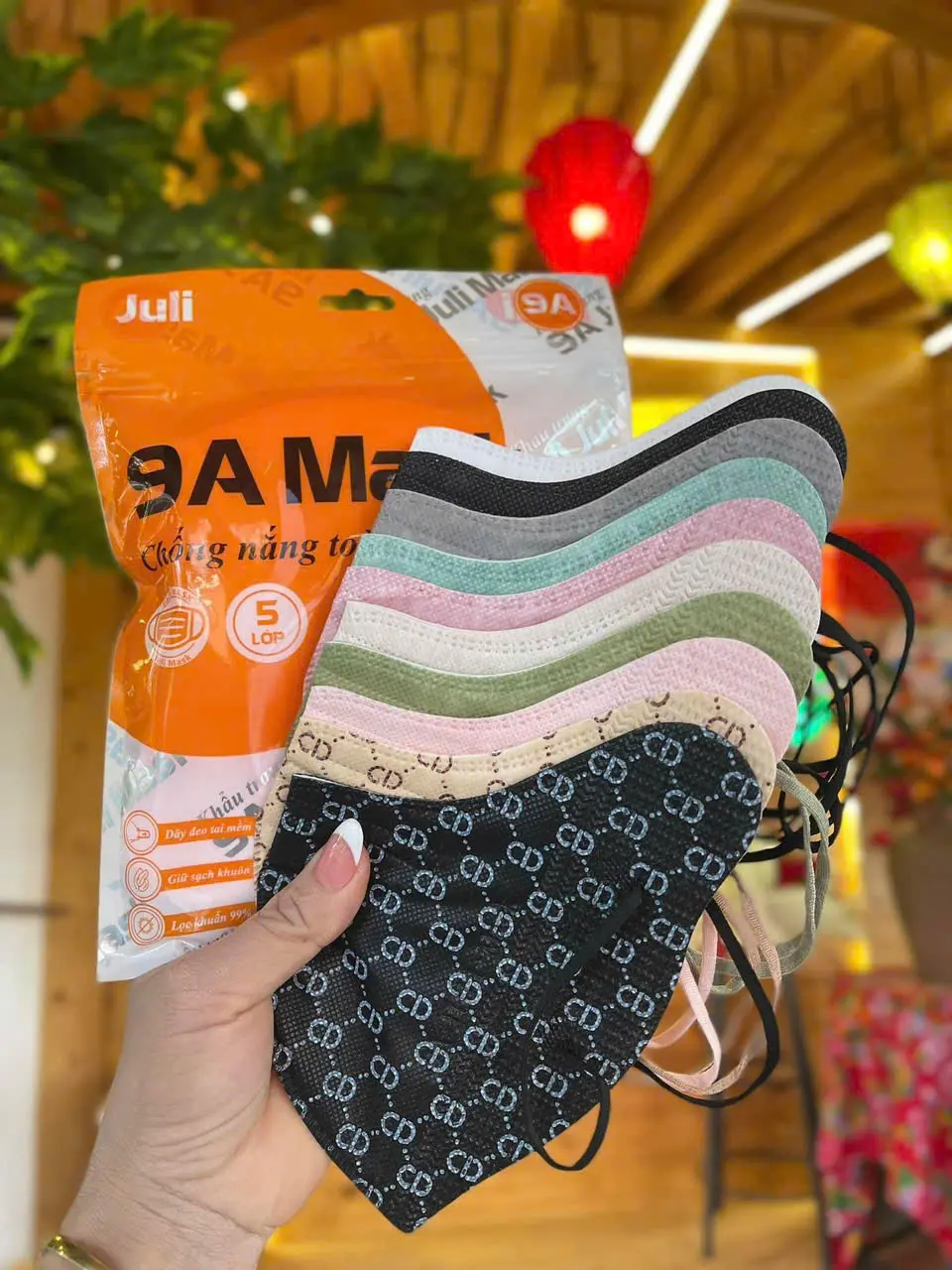 [ Mua 200C Khẩu trang 9A Juli Mask - Khẩu trang 9A Mask chuyên dụng đi nắng thiết kế 5 lớp dày dặn