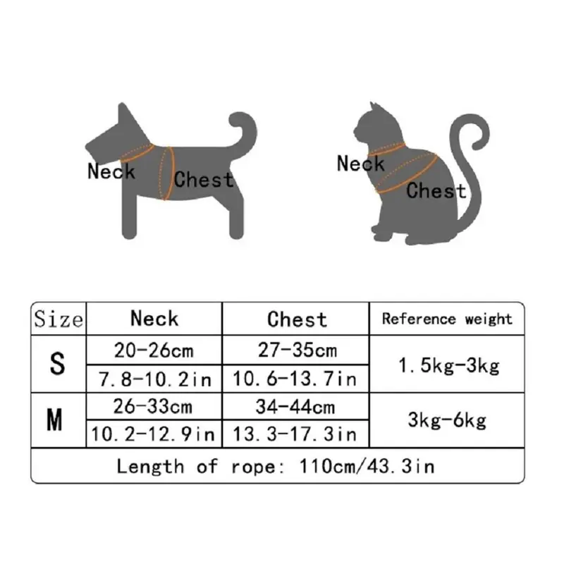 Dây Xích Mèo, Phong Cách Áo Vest, Dễ Thương Và Cổ Tích, Thích Hợp Cho Mèo Và Chó, Dây Xích Chó, Phong Cách Dây Nịt, Đi Dạo, O2Q3 8