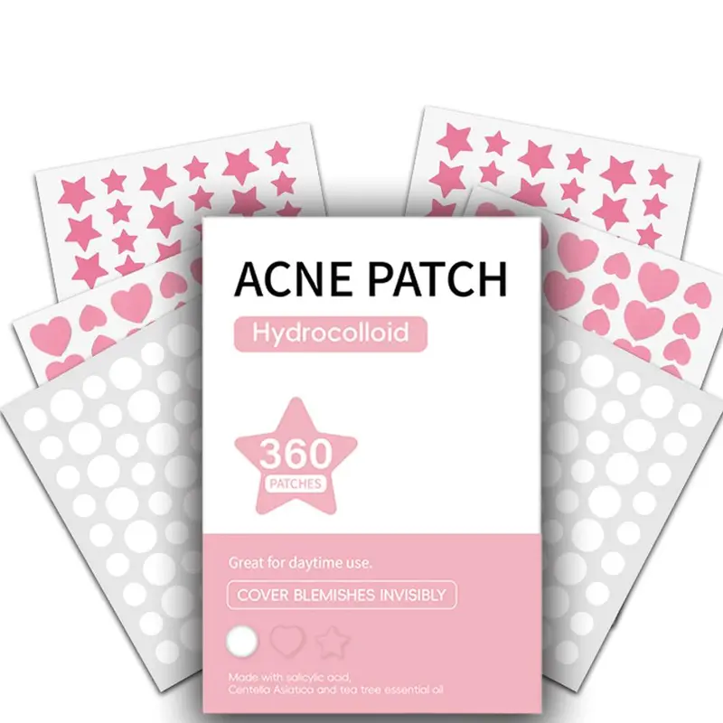 Miếng Dán Mụn Trứng Cá, Nhẹ Và Không Gây Kích Ứng, 360pcs / 180pcs, Chất Liệu Hydrocolloid, Nhiều Màu Sắc 0