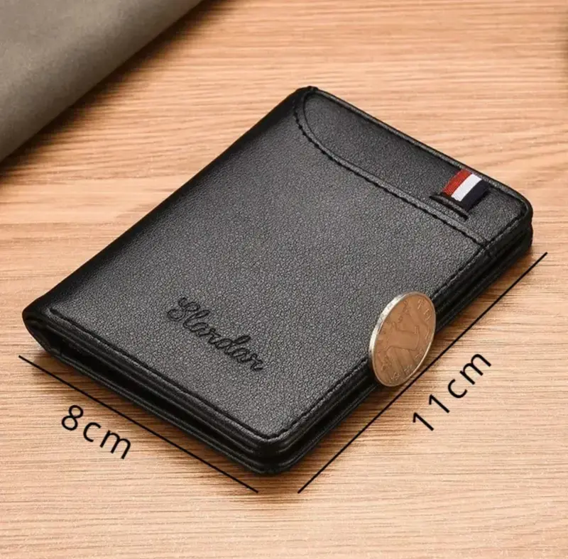 Ví da nam nhỏ gọn, thời trang , siêu mỏng, form chữ nhật đứng Wallet Hình Chữ Nhật 6