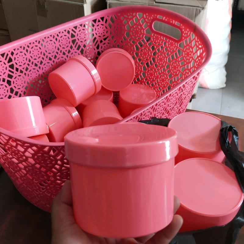 [12 PCS] POT LULUR 500GR/ POT HB 500 ML Pink dan Putih 1