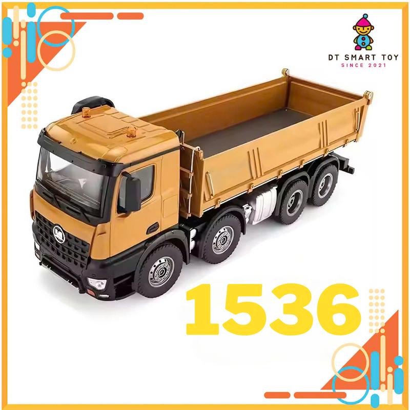 Xe Ben, Xe Tải 2 Cầu Điều Khiển Từ Xa 1536 Tỉ Lệ 1:14 - Pin Sạc, Đồ Chơi - Toy xe ben 4 Chân