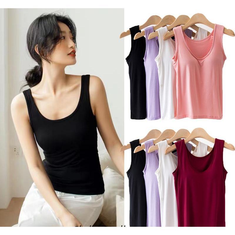 Bra-t with chest pad modal vest shirt waistcoat Nightwear Camisole vest top 0