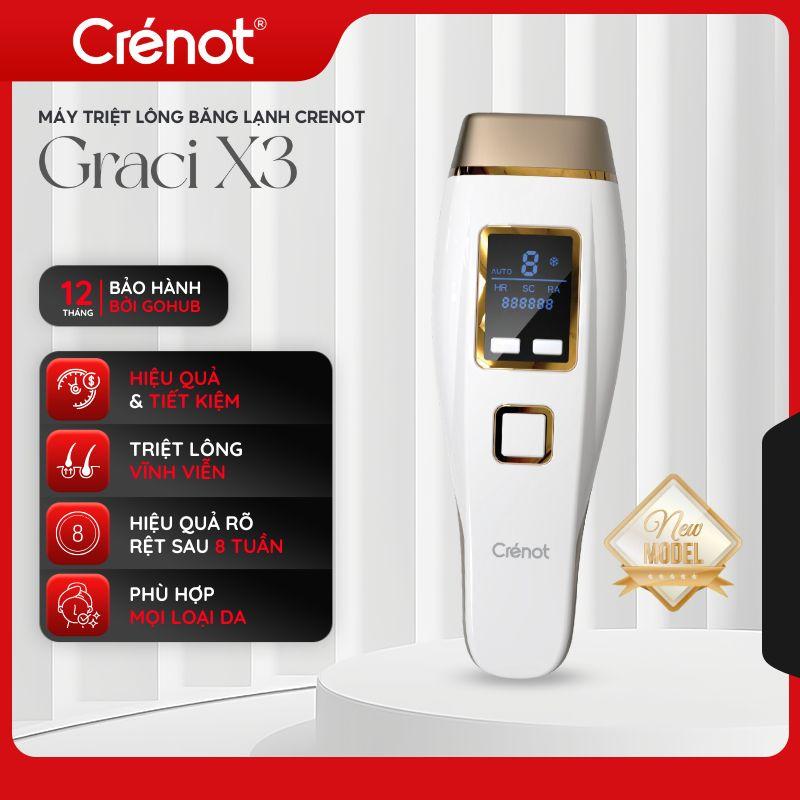 [Crenot] Máy triệt lông vĩnh viễn băng lạnh trẻ hóa da mini cầm tay Crenot Graci X3 nách vùng kín bikini chân tay công nghệ ánh sáng cường độ cao tại nhà Làm Đẹp Da Dưỡng Da Body
