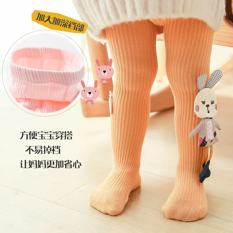 Quần Legging Cho Bé Gái, Hàng Mới Về 2020, Dành Cho Trẻ Em, Thiết Kế Thỏ Búp Bê Lớn, Thích Hợp Cho Mùa Xuân Và Mùa Thu, Quần Tất Cho Em Bé, Kiểu Ống Quần Tất 1