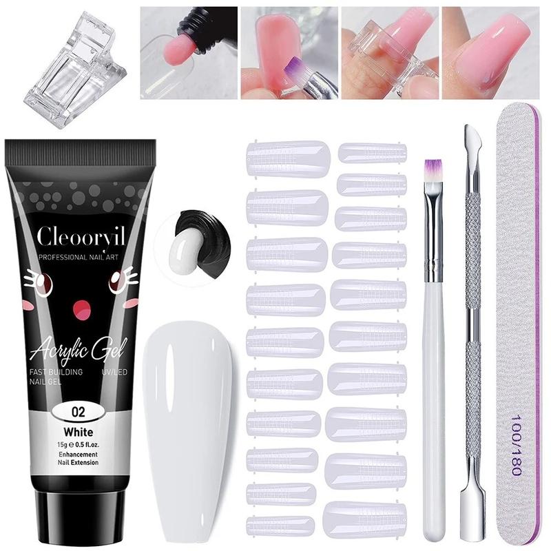 Product Introduction of Bộ Gel Làm Móng Poly, Nghệ Thuật Tự Làm, Bao Gồm Máy Dụng Cụ Cạo Lớp Biểu Bì, Khuôn Mở Rộng Ngón Tay, Bộ Làm Móng, Màu Sáng Bóng / Khỏa Thân, Bộ Dụng Cụ Làm Móng, Gel UV Nối Móng, Thích Hợp Cho Phụ Nữ, Thời Trang 23
