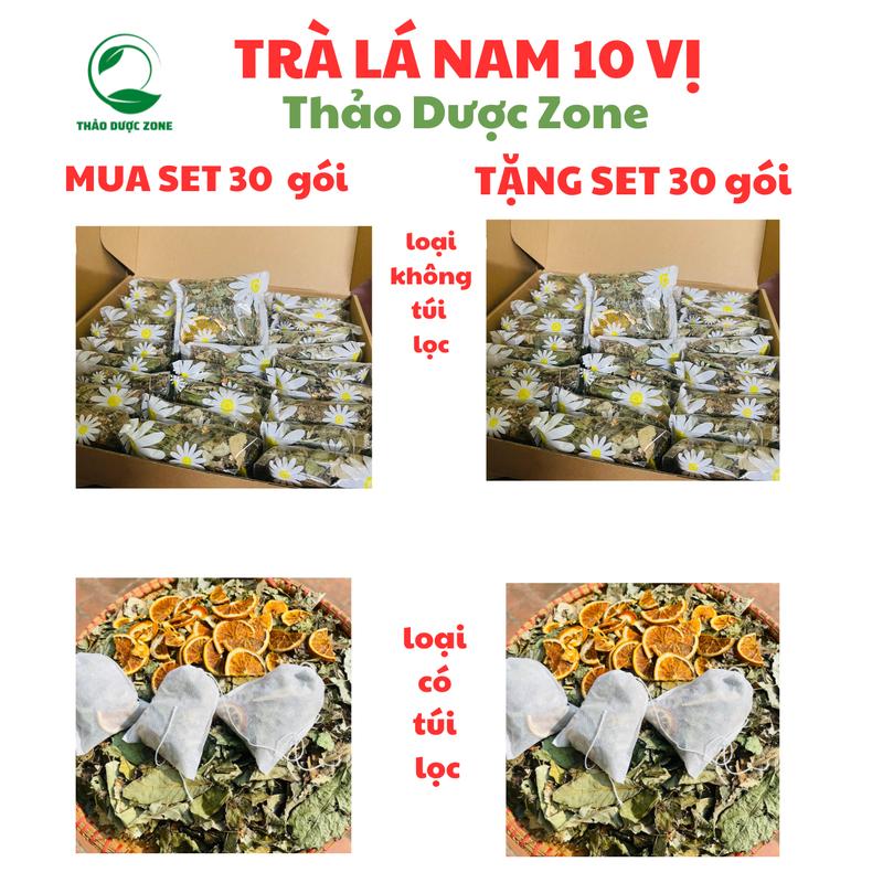 [Mua 1 tặng 1] Trà Lá Nam 10 vị phiên bản mới Thảo Dược Zone -thành phần Lá sen, xạ đen, lạc tiên, giảo cổ lam.....Thảo Dược Zone- Nước Trà Chè Tea Chua trà  lá mộc