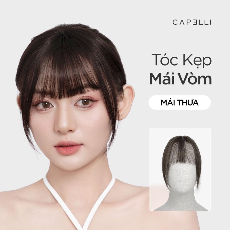 Tóc Kẹp Mái Vòm Nữ CAPELLI Mai Dài Dệt Từ Tóc Thật