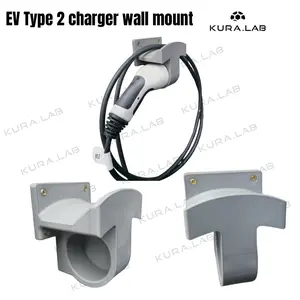 EV Type 2 Charger Wall Mount – Bracket Dudukan Dinding Kabel dan Head Charger Mobil Listrik - [KURA.LAB]