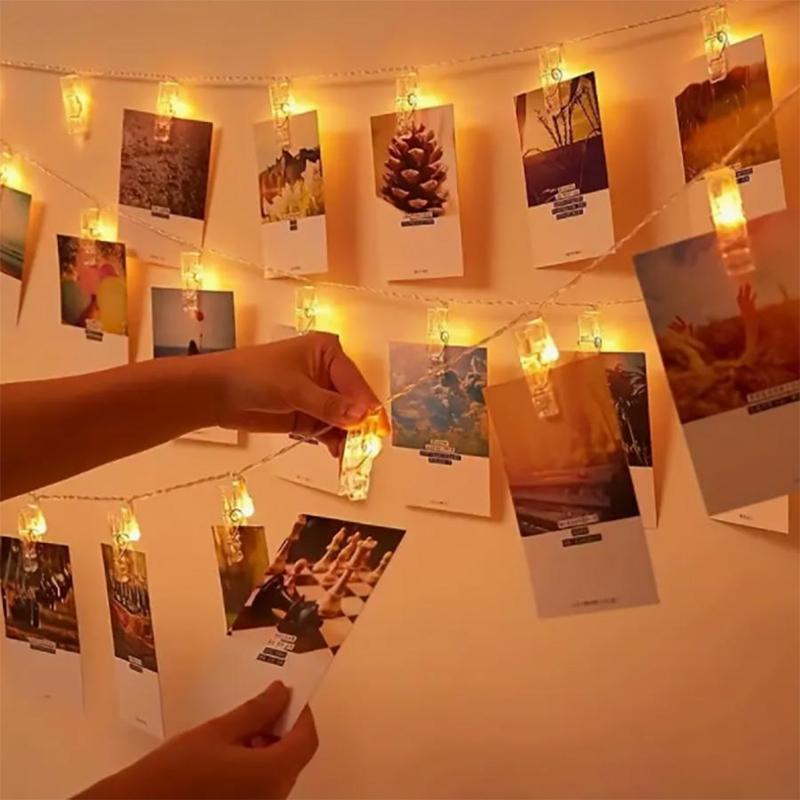 Photo Clip String Light Decoration without Battery, String Light for DIY Picture Wall Decor, Room Decor, Hanging Light for Wall Festival Party Wedding Decor, Gifts for Family Friends Girlfriend Men, Birthday Gifts, Valentine's Day Gift 5