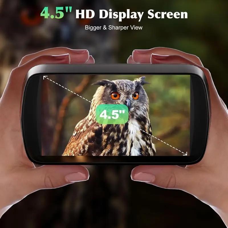 Product Introduction of 4.5 Inch Video Camera, 8X Digital Zoom Night View Goggles, Handheld Small Camera, Professional Night View Goggles for SavingCamping Photos and Videos 5