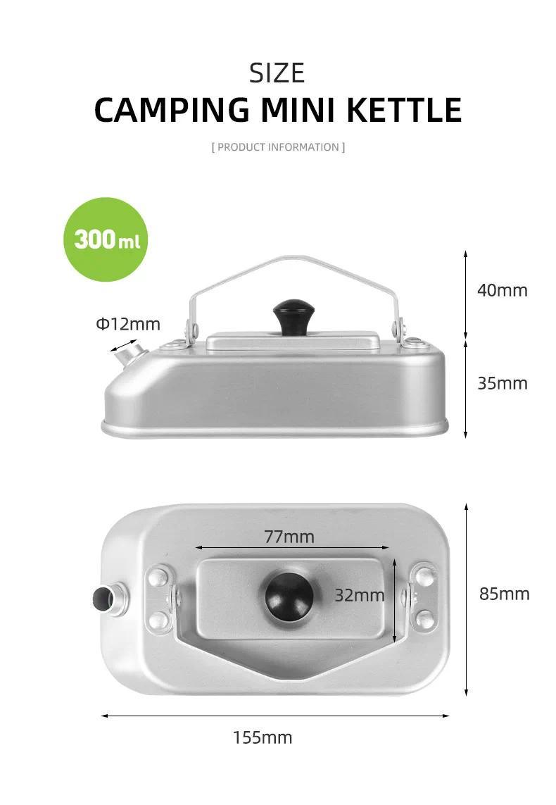 Product Introduction of Camping Outing Folding Handle Aluminum Lunch Box Outdoor Mountaineering Lightweight Portable Lunch Box Tableware 11
