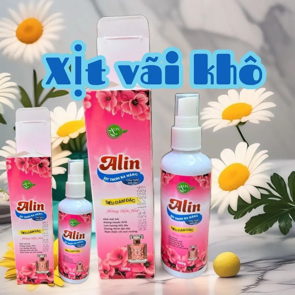 Xịt vai khô ALin màu đỏ , xịt quần áo , xịt phòng xịt xe hơi
