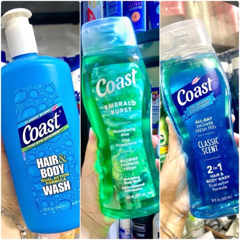 SỮA TẮM & GỘI COAST 2IN1 HAIR & BODY WASH 532ML- MỸ NHẬP KHẨU Dưỡng Da Body