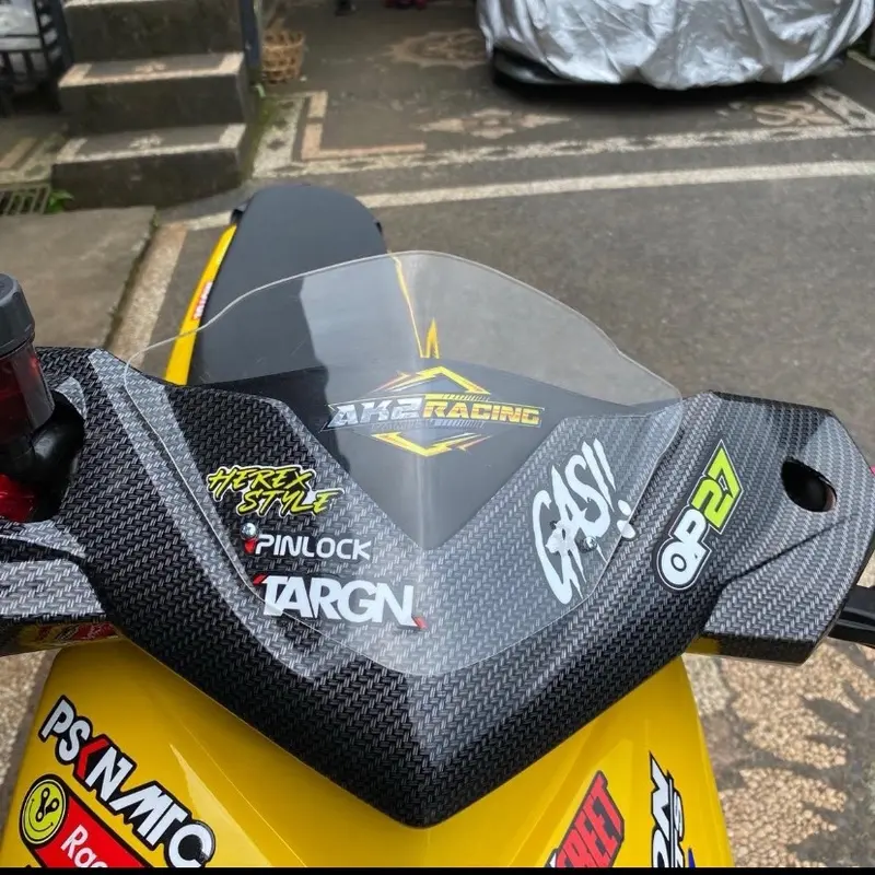 Visor beat karbu transparan tebal 3mm 1