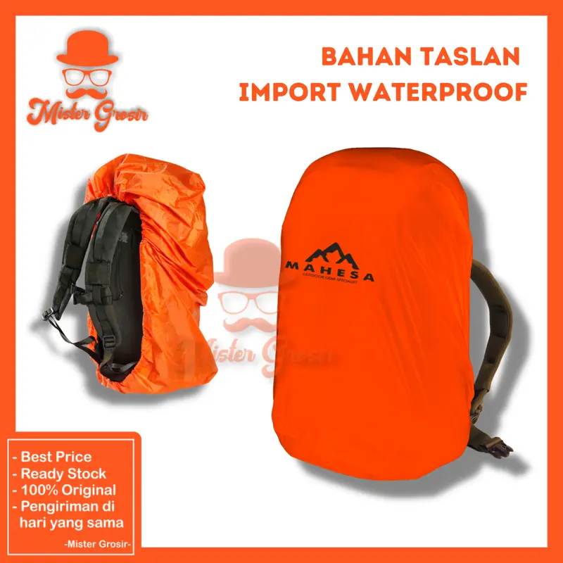 Sarung Daypack Tas Hujan Rain Cover Bag Pack  65L - 75L Waterproof Pelindung Ransel Carrier Keril Caril Ceril Camping Pendaki Gunung Outdoor Hiking 1