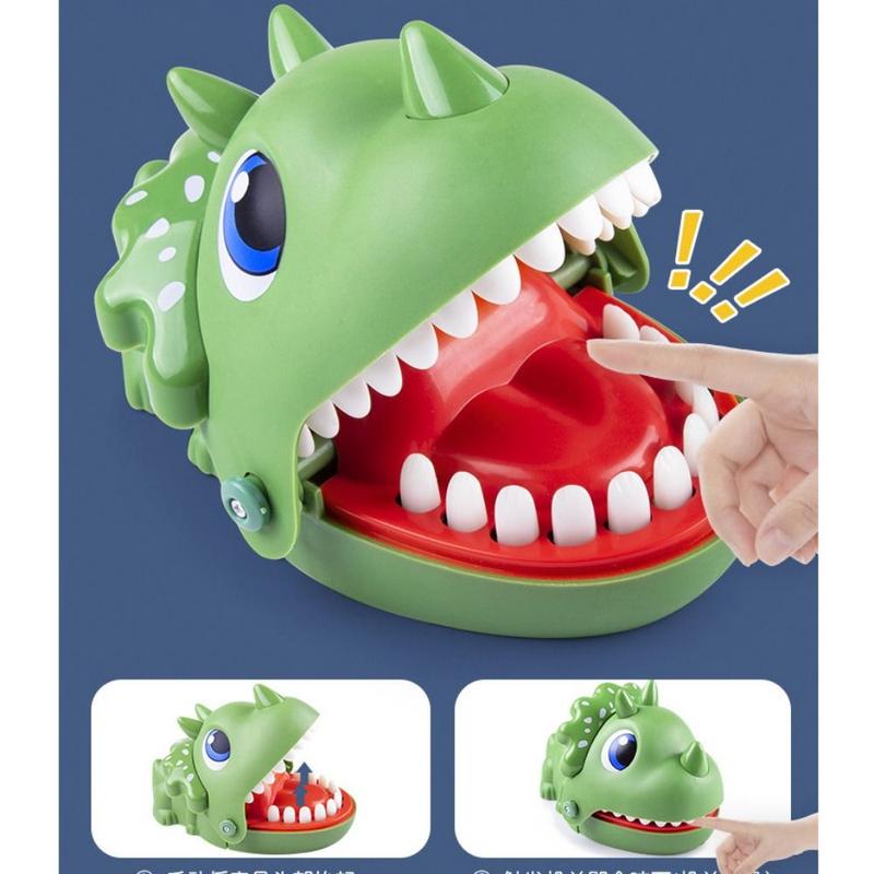 Product Introduction of Alligator Game Triceratops Shape Hand-biting Crocodile Scary Toy Safe Odorless Dinosaur Bite Fingers Toy Cute Extract Teeth Hand-biting Dinosaur Birthday Gift 11