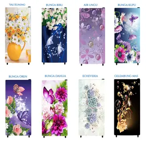 Stiker kulkas 1 pintu motif Bunga Cantik / Sesuai Dengan Pilihan (Produk Sesuai Gambar) - ASTAH FAMILY.
