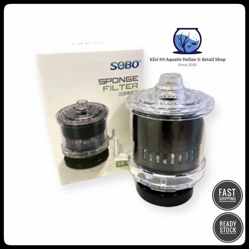 Sobo Aquarium Sponge Filter Sb-333 / Sb-533 with filter media & bio sponge included for aquarium filtration