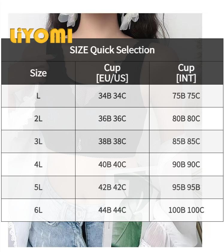 Product Introduction of Women Áo Ngực Nữ, LiYOMI, Ren Mỏng Thoải Mái, Độn Ngực, Chống Chảy Xệ, Không Gọng, Đồ Lót Nữ, [Áo Ngực Ngoại Cỡ] Bra Voi Voan 0