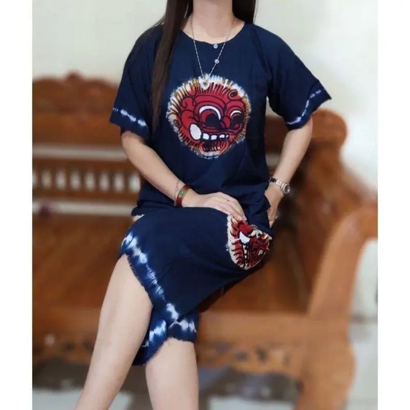 Setelan baju bali jumbo v barong size M-L-XL-XXL celana 7/8 bahan tebal,adem dan nyaman 5