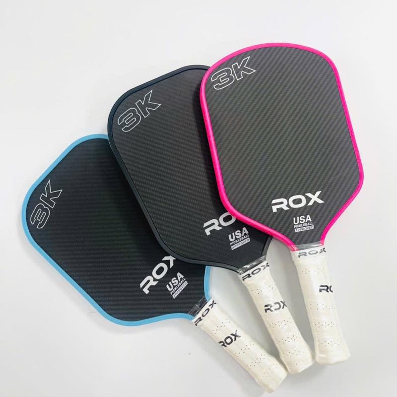 Vợt pickleball Rox 3k vân carbon full hộp  mua tặng kèm 1 túi đựng 1 bóng 1 cuốn cán bảo hành 3 tháng Thể Dục Sport Cán Vợt