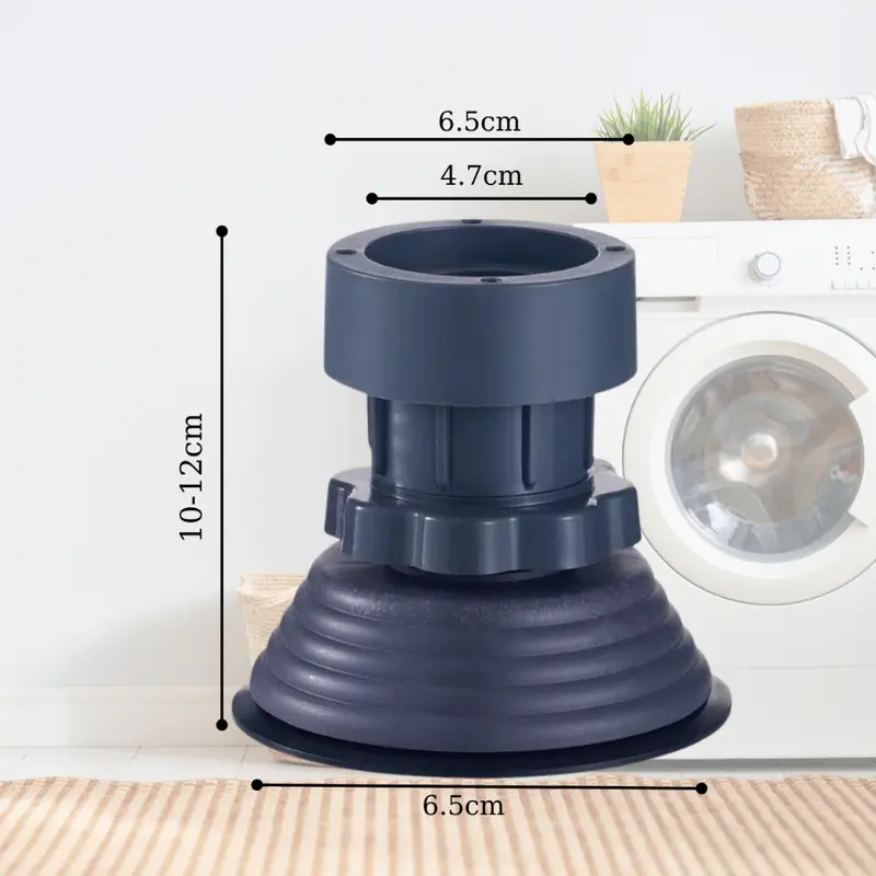 Bộ 4 chân chống rung tăng giảm cho máy giặt, tủ lạnh - Đế cao su chống trượt 3