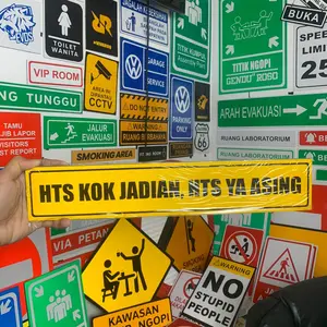 SIGN HTA KO JADIAN, HTS YA ASING 7,5 x 40cm