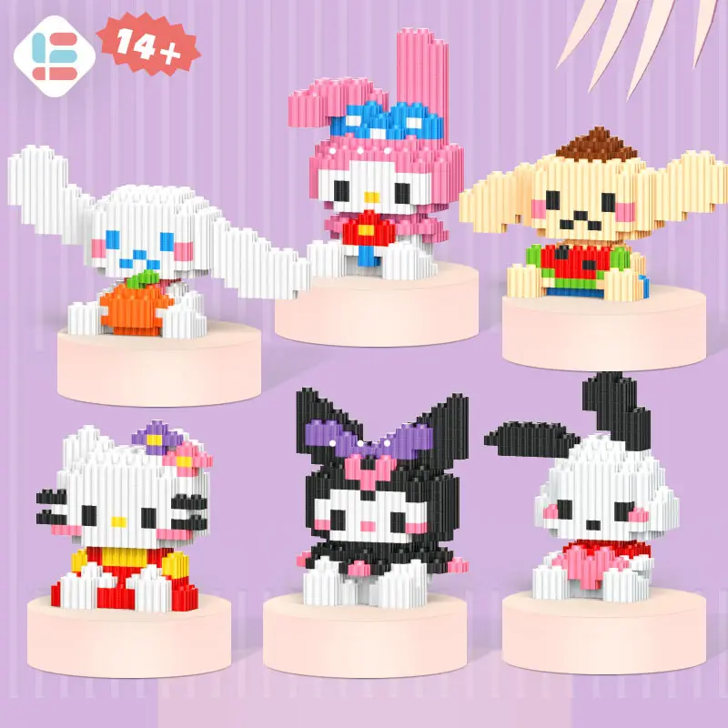 LELE Nano Block Sanrio Kotak Mini Balok Susun Mainan Anak Mainan Edukasi DIY 3DPuzzle Gift Toys