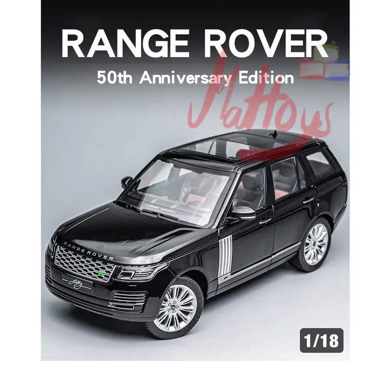 1:18 Large Range Rover 50th Anniversary Suv Offroad Alloy Model Diecast koleksi Hobi pajangan hadiah Ban Setir Toy 3