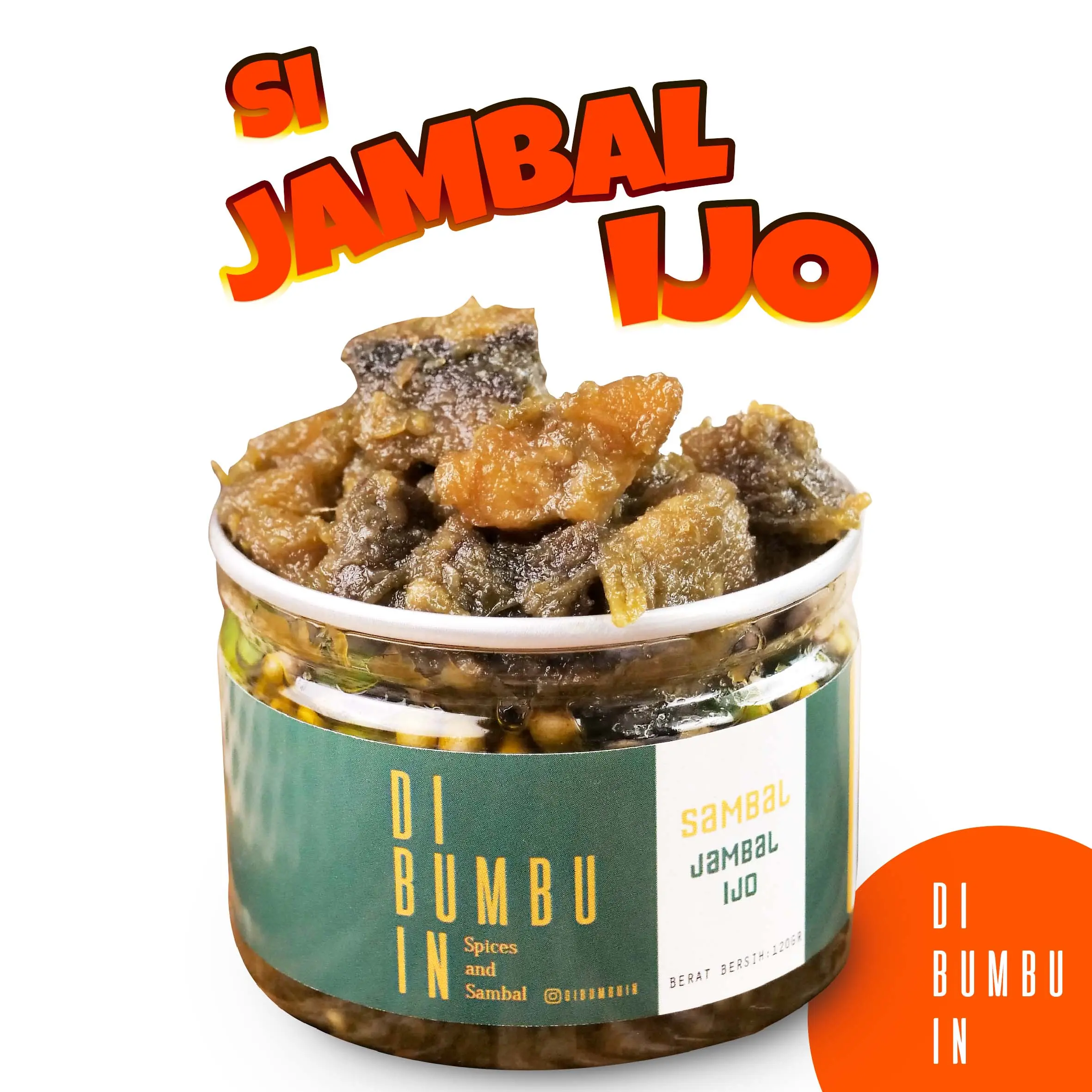 Dibumbuin - Sambal Ikan Asin Jambal Ijo - 120gr