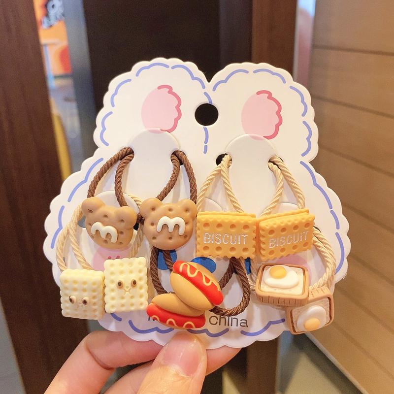 Product Introduction of Wholesale 10pcs/lot Cute Cartoon Kids Hair Ties Children's Elastic Bands Headwear Lovely Kids Ponytail Holders Children's Hair Accessories Headbands Cute Head Decorations 8