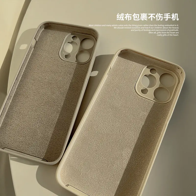 Ốp Điện Thoại Silicon Lỏng, Màu Trơn Cho Iphone14pro Max Và Apple 16pro, 12, 11, Bao Gồm Tất Cả, 15 2