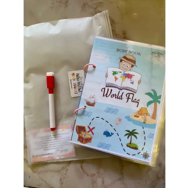 Busy Book Seri Bendera Negara Dunia World Flag Activity Book Wipe and Clean 3