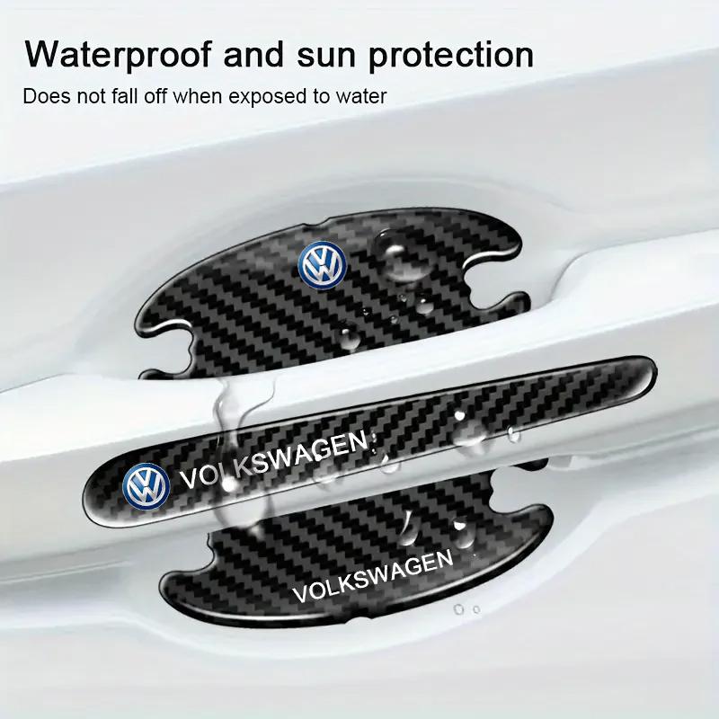 Product Introduction of Car Door Carbon Fiber Protection Sticker Handle Film Door Bowl Protector For Volkswagen VW Polo Jetta Golf mk6 mk7 Beetle Passat b7 Tiguan Vento Car Sticker 4