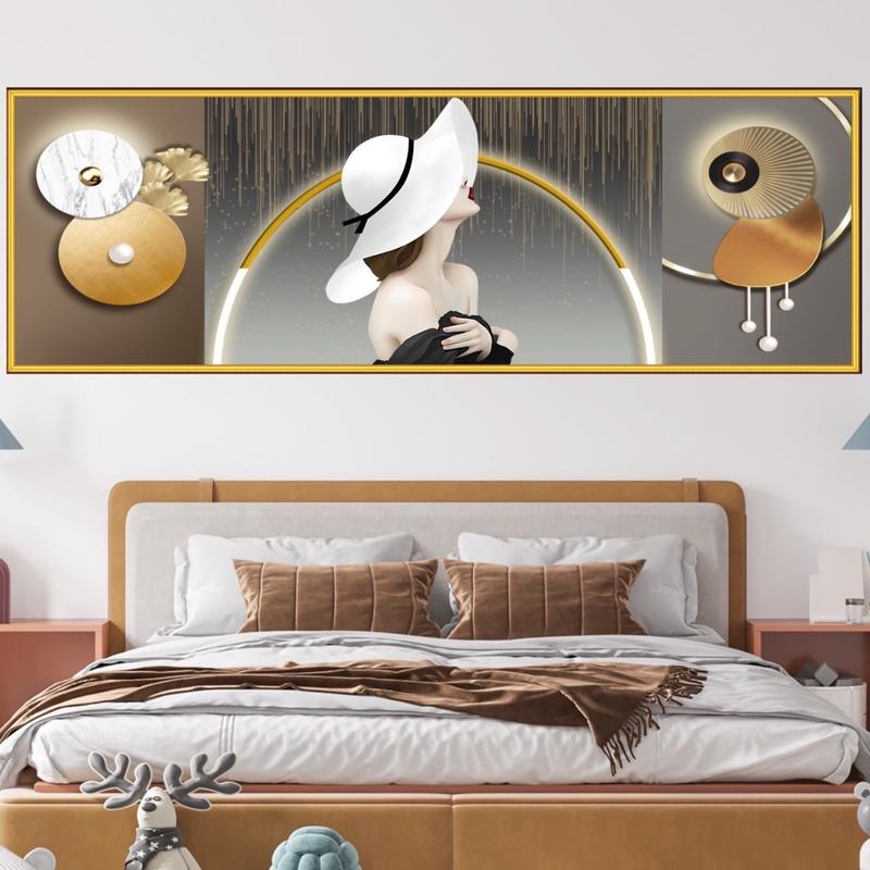 Tranh dán tường mẫu cô gái tranh trí phòng ngủ